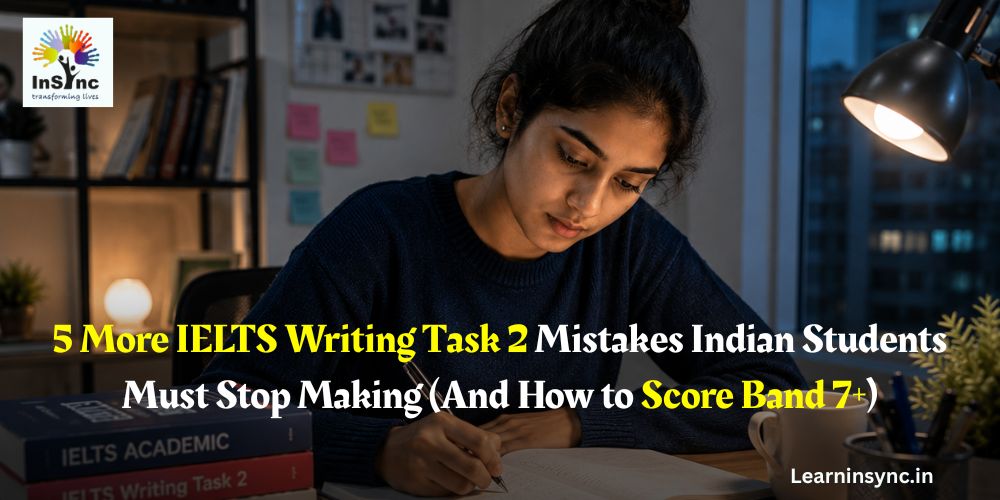 IELTS Writing Task 2 mistakes and Band 7+ tips for Indian students.